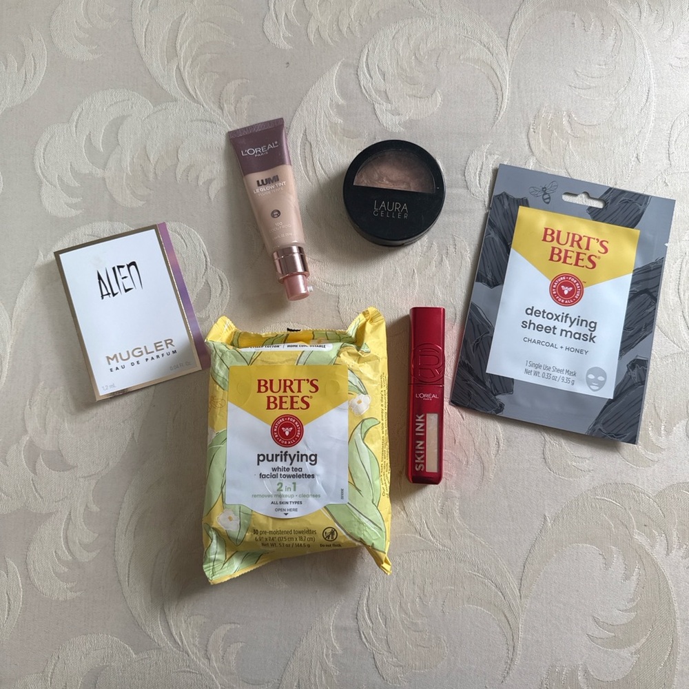 Makeup & Skincare Bundle L’Oréal Lumi Glow Tint Laura‎ Geller Burt’s Bees Mugler